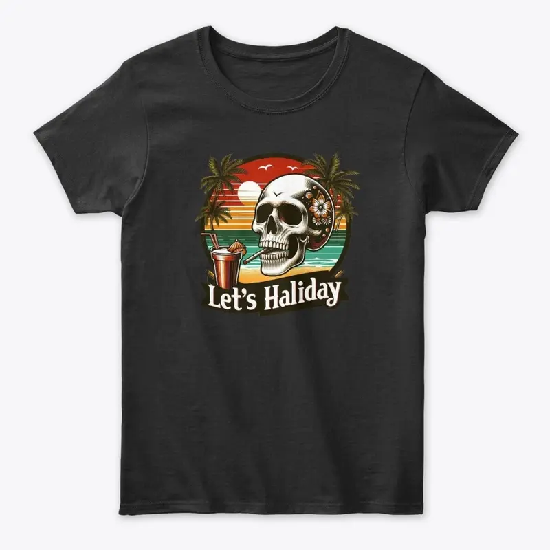 LETS HOLIDAY WITH SKULL FLOWER