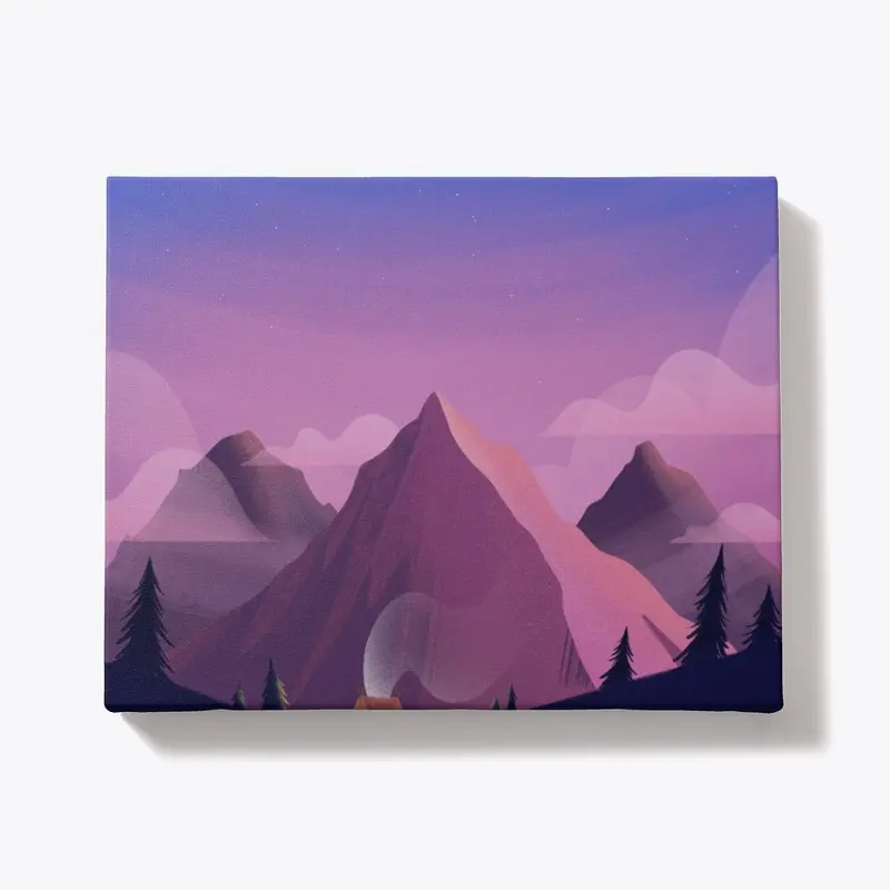 purple mountain lanscape 