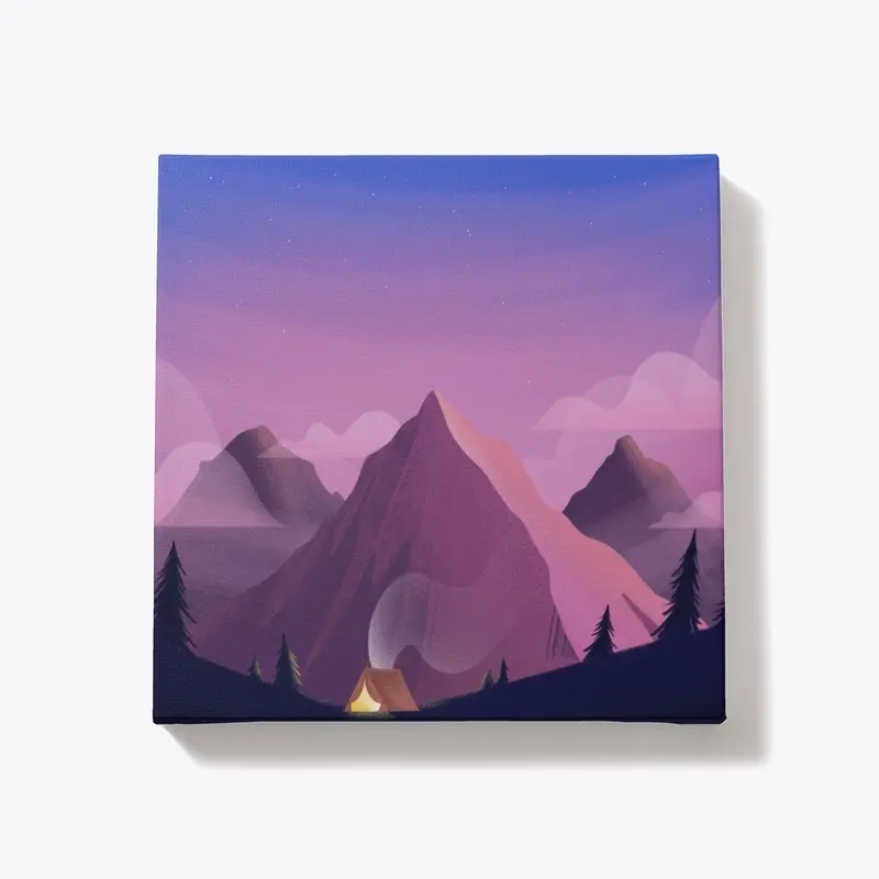 purple mountain lanscape 